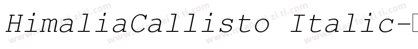 HimaliaCallisto Italic字体转换